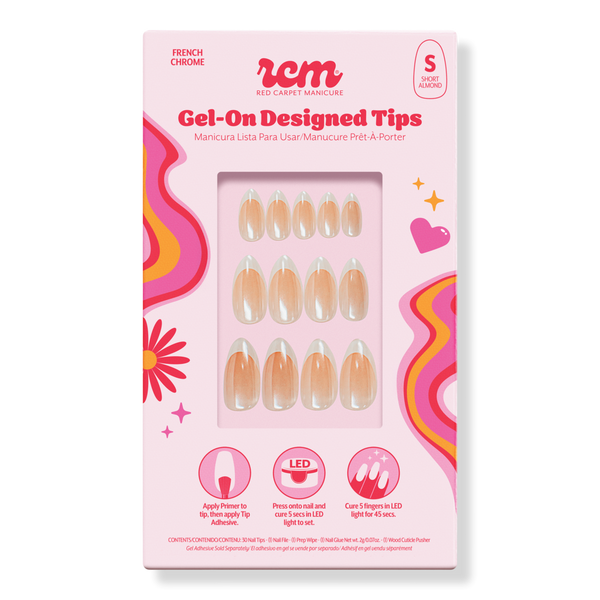 Red Carpet Manicure Gel-On LED Cured Designed Nail Art Tips #1
