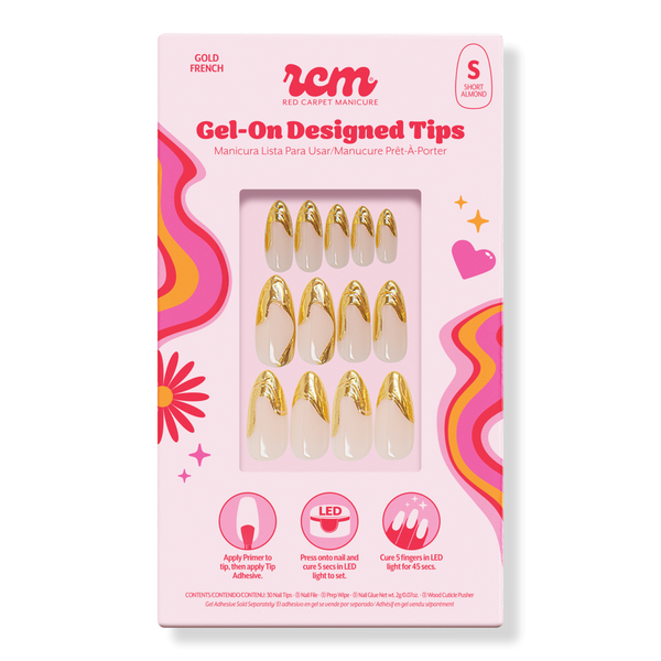 Red Carpet Manicure Gel-On LED Cured Designed Nail Art Tips #1