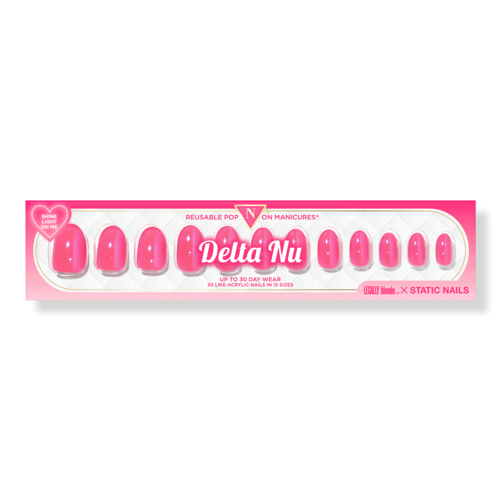 Static Nails Legally Blonde X  Delta Nu Reusable Pop-on Manicures