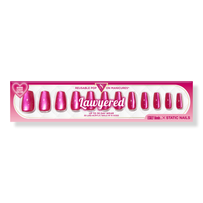 Static Nails Legally Blonde X Static Nails Lawyered Reusable Pop-On Manicures