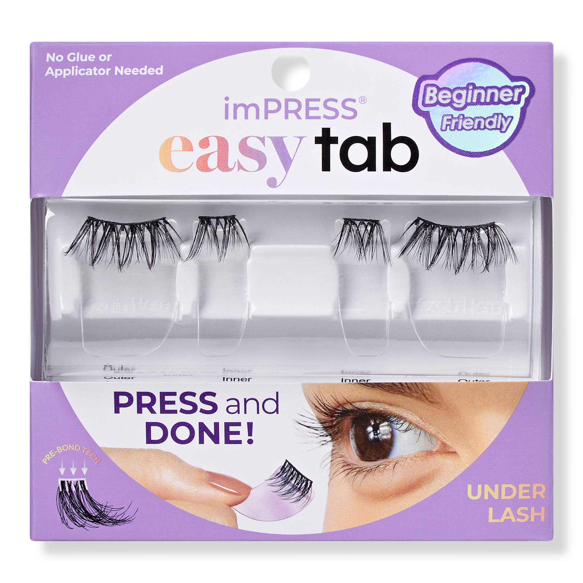 Kiss imPRESS Press On Falsies Easy Tab Self Adhesive Eyelashes #1