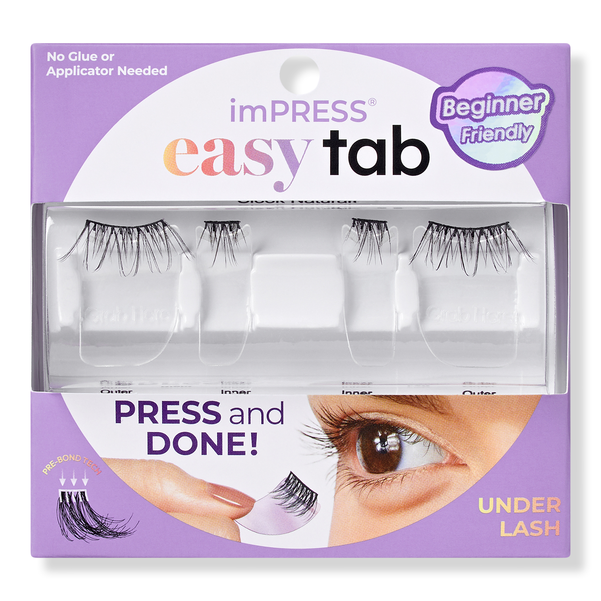 Kiss imPRESS Press On Falsies Easy Tab Self Adhesive Eyelashes #1