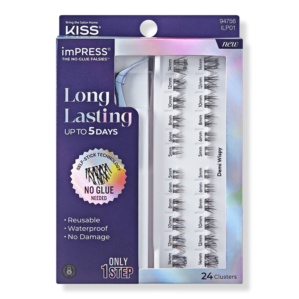 Kiss Impress Long Lasting Self Adhesive Eyelashes - Demi Wispy