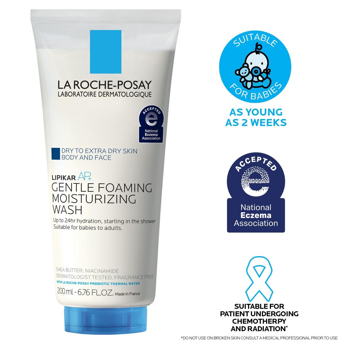 Lipikar Wash AP+ Gentle Foaming Moisturizing Wash - 6.76 oz