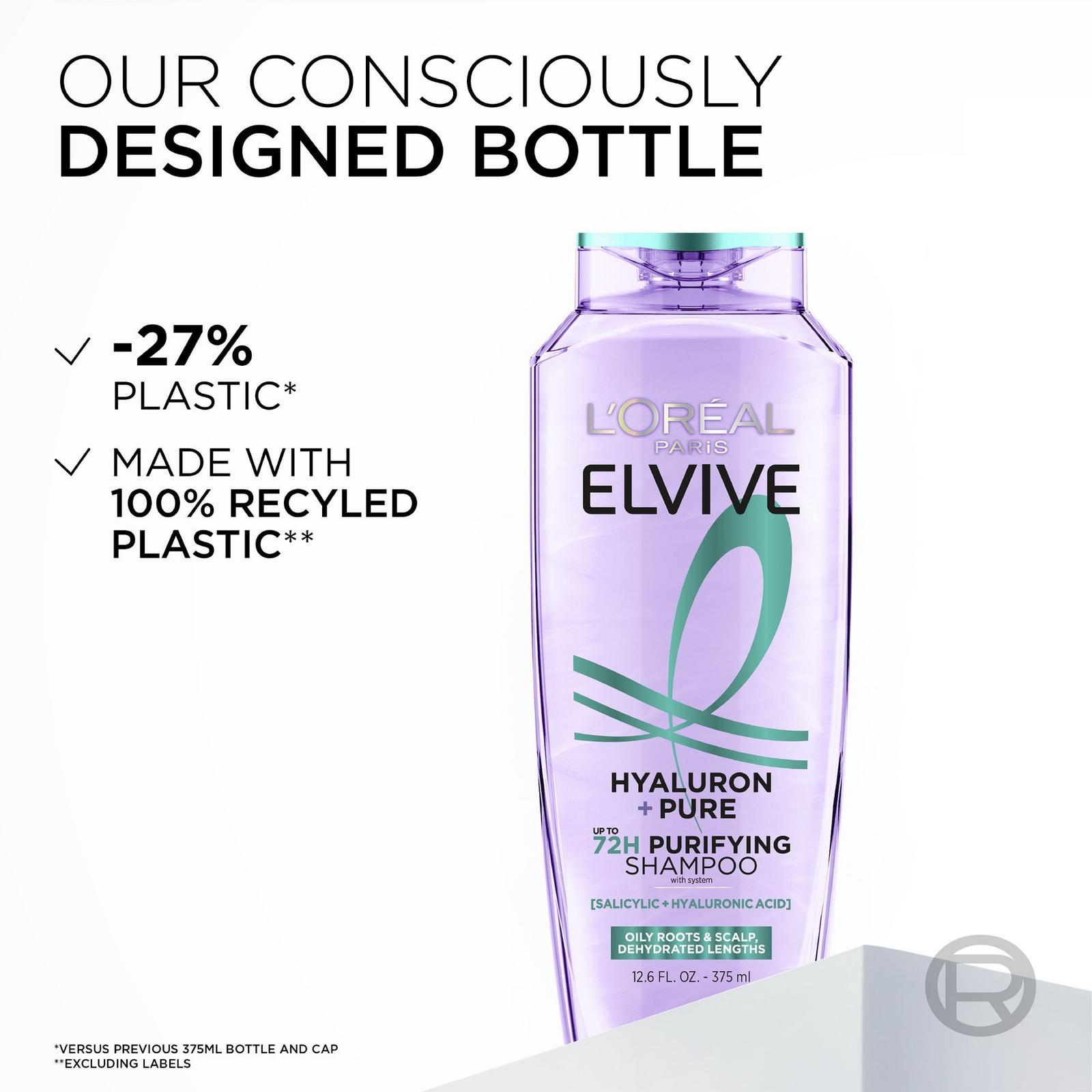 Elvive Hyaluron Plus Pure 72H Purifying Shampoo for Oily Hair