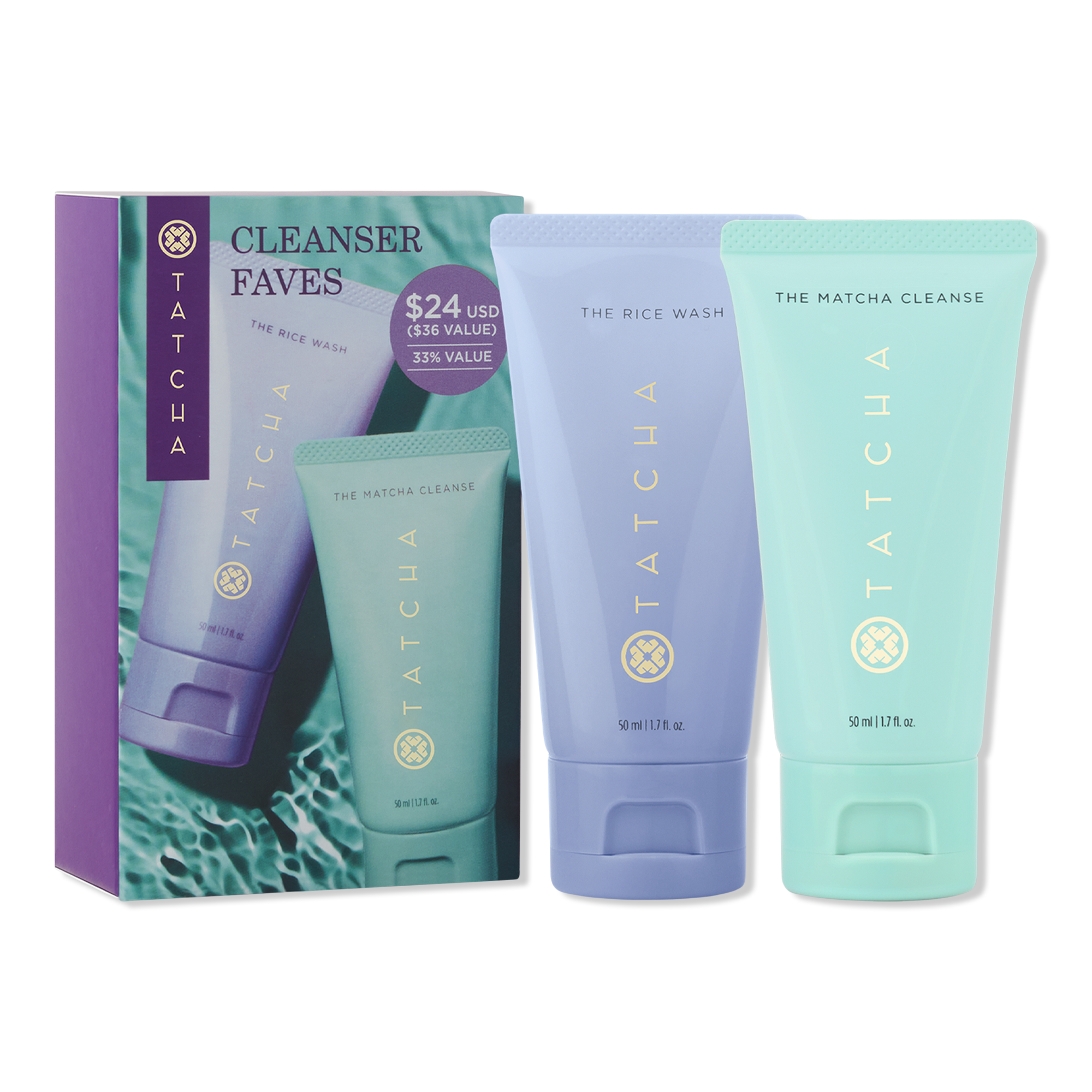 TATCHA Cleanser Favorites: Rice Wash & Matcha Cleanser Value Set #1