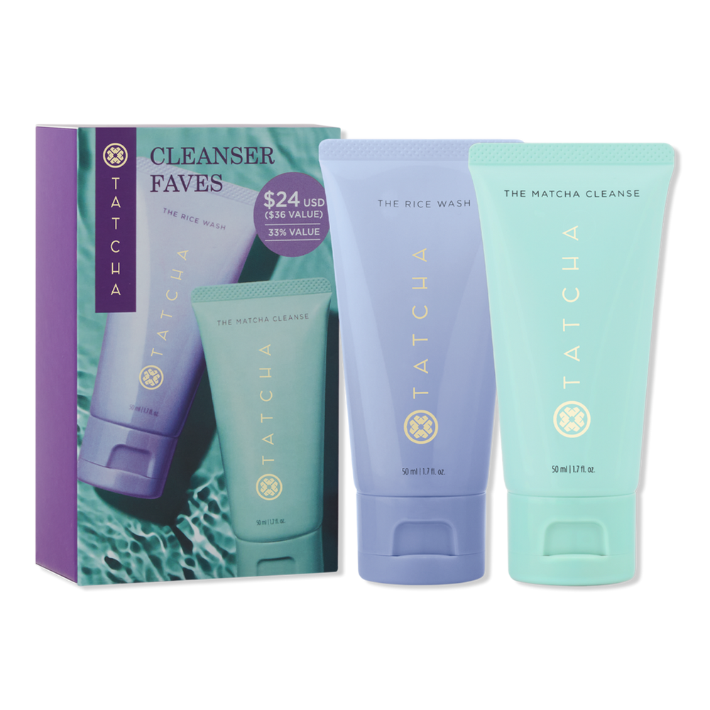 Tatcha Cleanser Favorites: Rice Wash & Matcha Cleanser Value Set