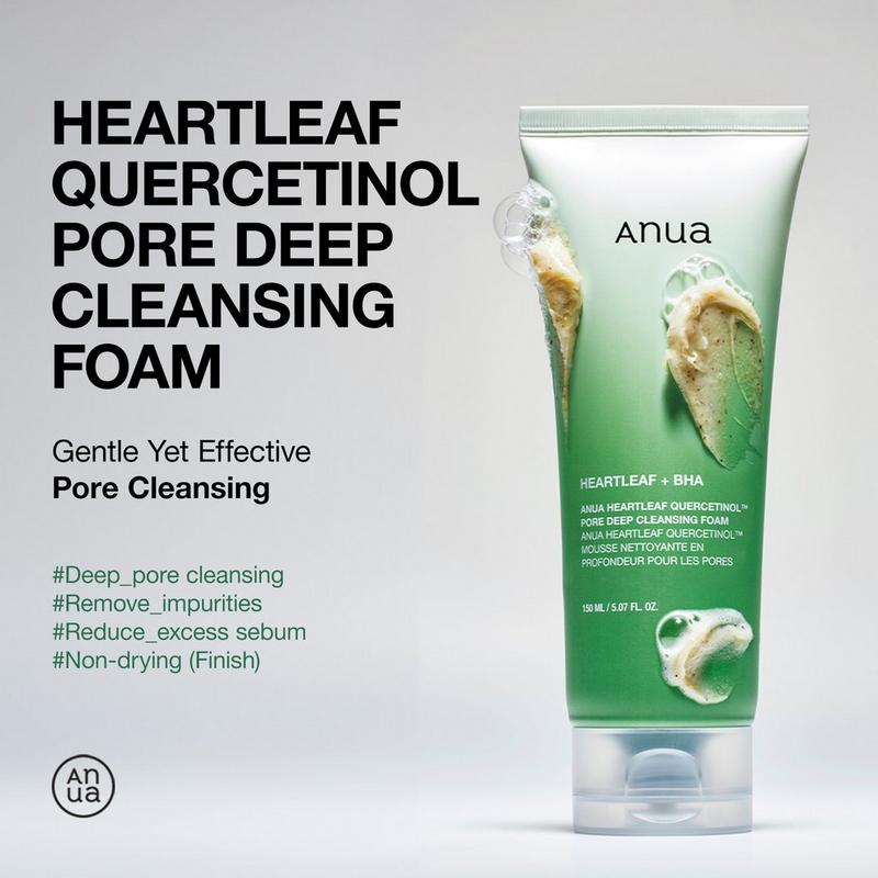 ANUA - 5.07 oz Heartleaf Quercetinol Pore Deep Cleansing Foam