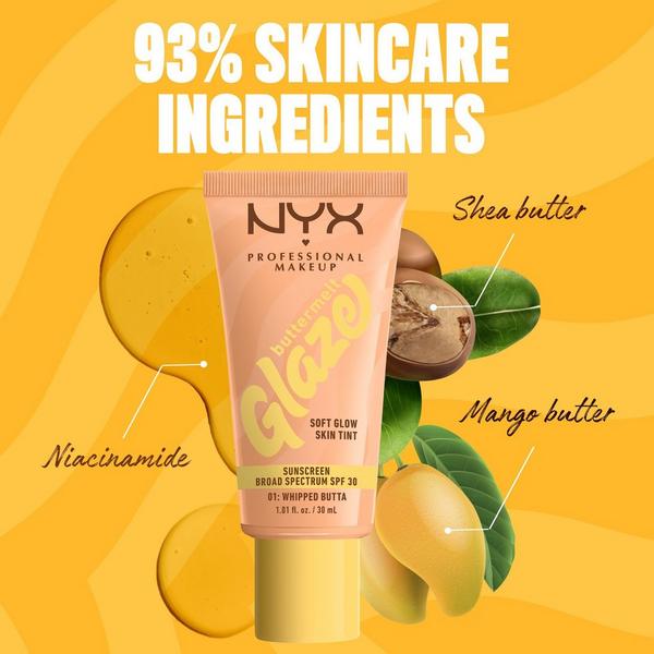 NYX Professional Makeup Buttermelt Glaze Skin Tint SPF 30 #6