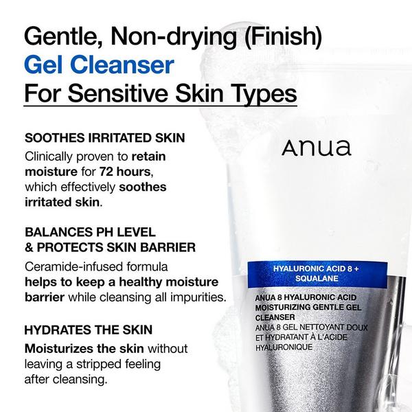 ANUA 8 Hyaluronic Acid Moisturizing Gentle Gel Cleanser #3