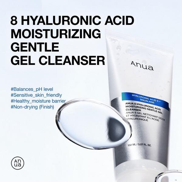 ANUA 8 Hyaluronic Acid Moisturizing Gentle Gel Cleanser #4