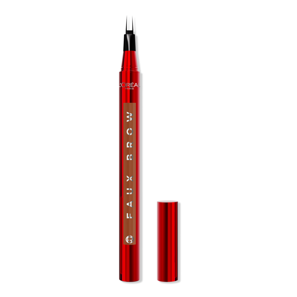 L'oreal Faux Brow Ultra Fine Double-brush Tip Brow Filling Pen - Auburn In Brown