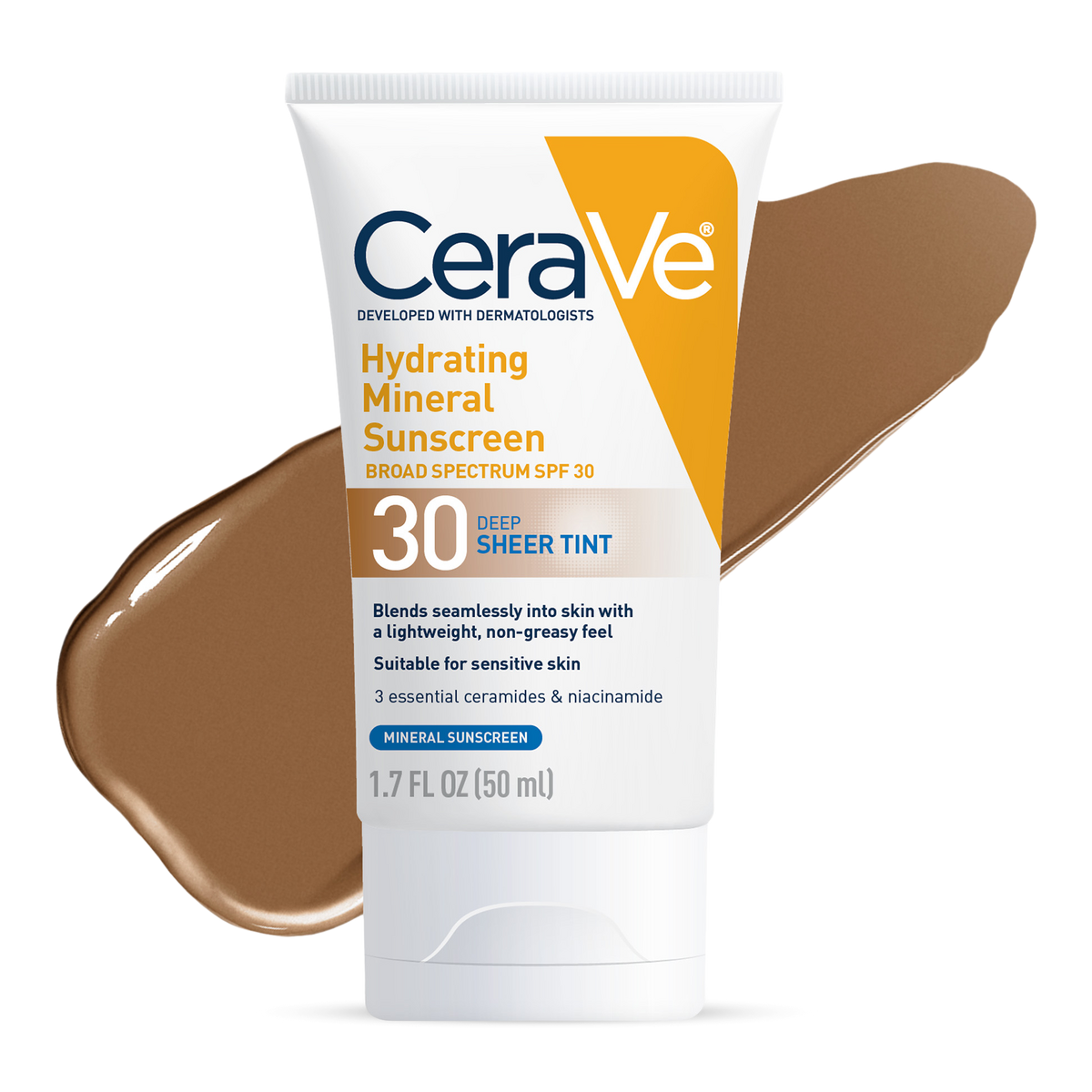 Hydrating Mineral Sunscreen Face Lotion with Sheer Tint SPF 30 - Deep