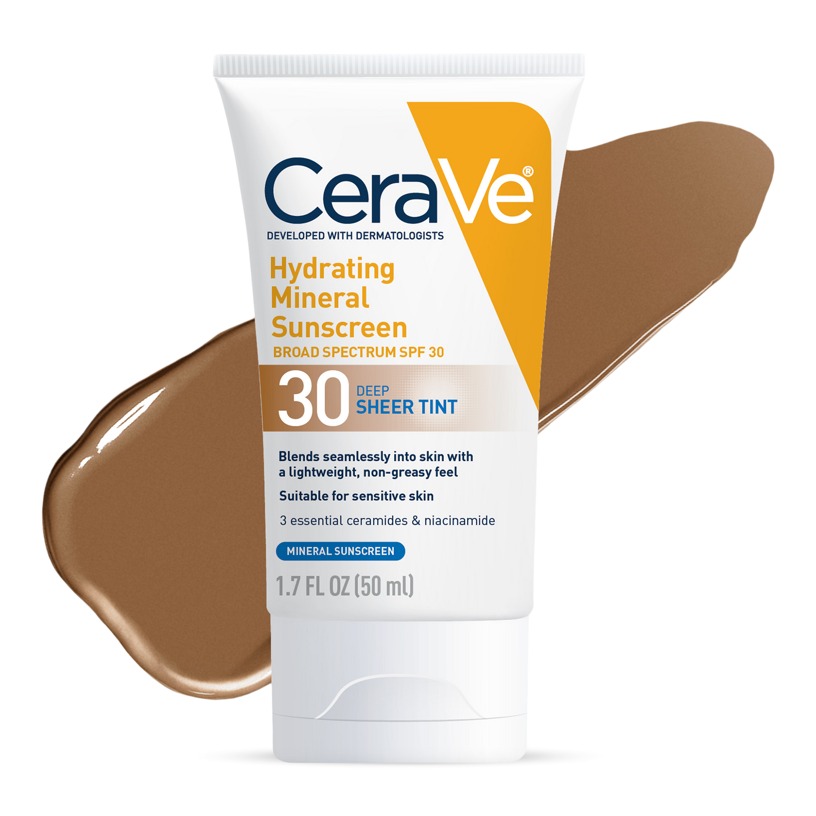 Hydrating Mineral Sunscreen Face Lotion with Sheer Tint SPF 30 - Deep