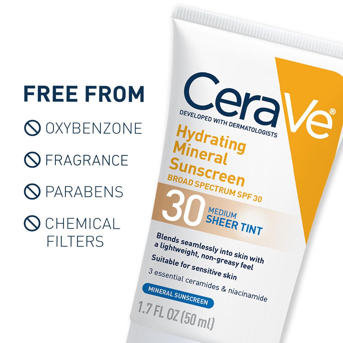 Hydrating Mineral Sunscreen Face Lotion with Sheer Tint SPF 30 - Deep