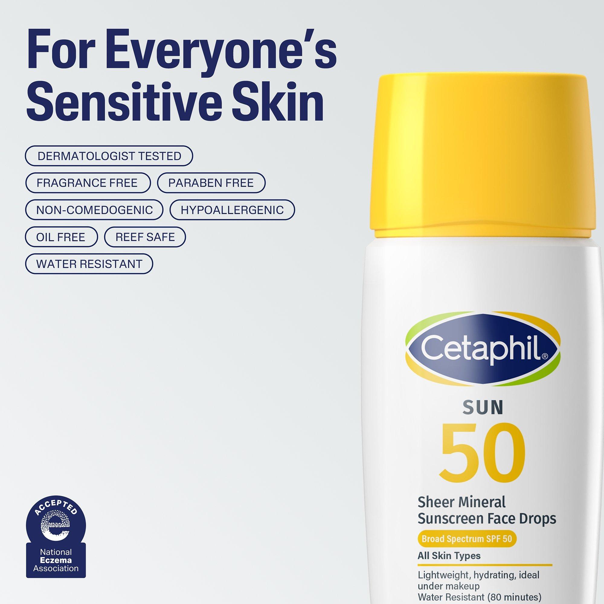 Минеральные жидкие капли для лица Cetaphil Sheer SPF 50 — фото 3