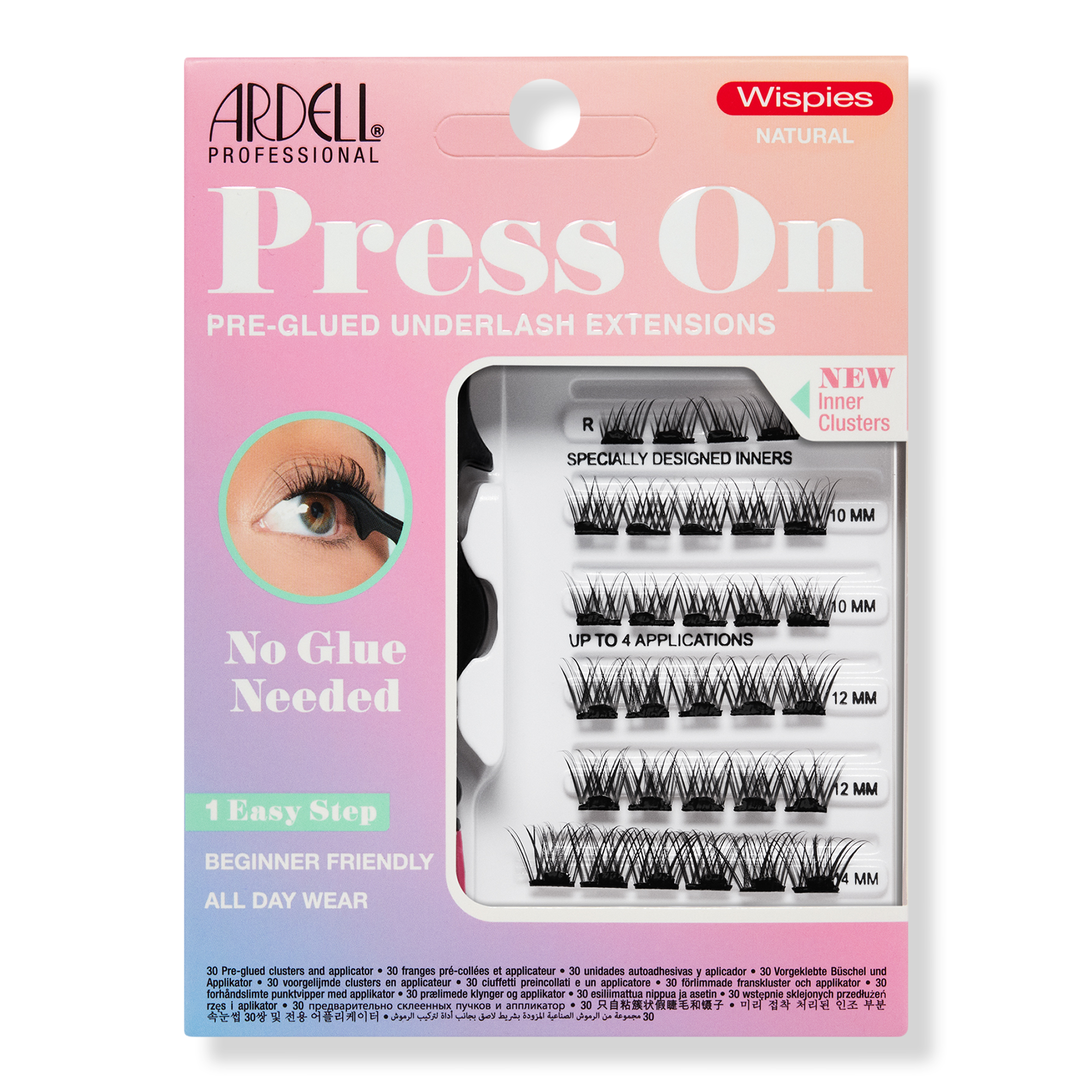 Ardell Wispies Press On Natural Pre-Glued Underlash Extensions #1