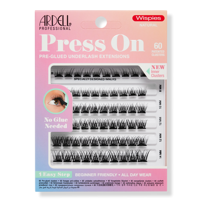 Ardell Press On Pre-glued Underlash Extensions, Wispies Natural