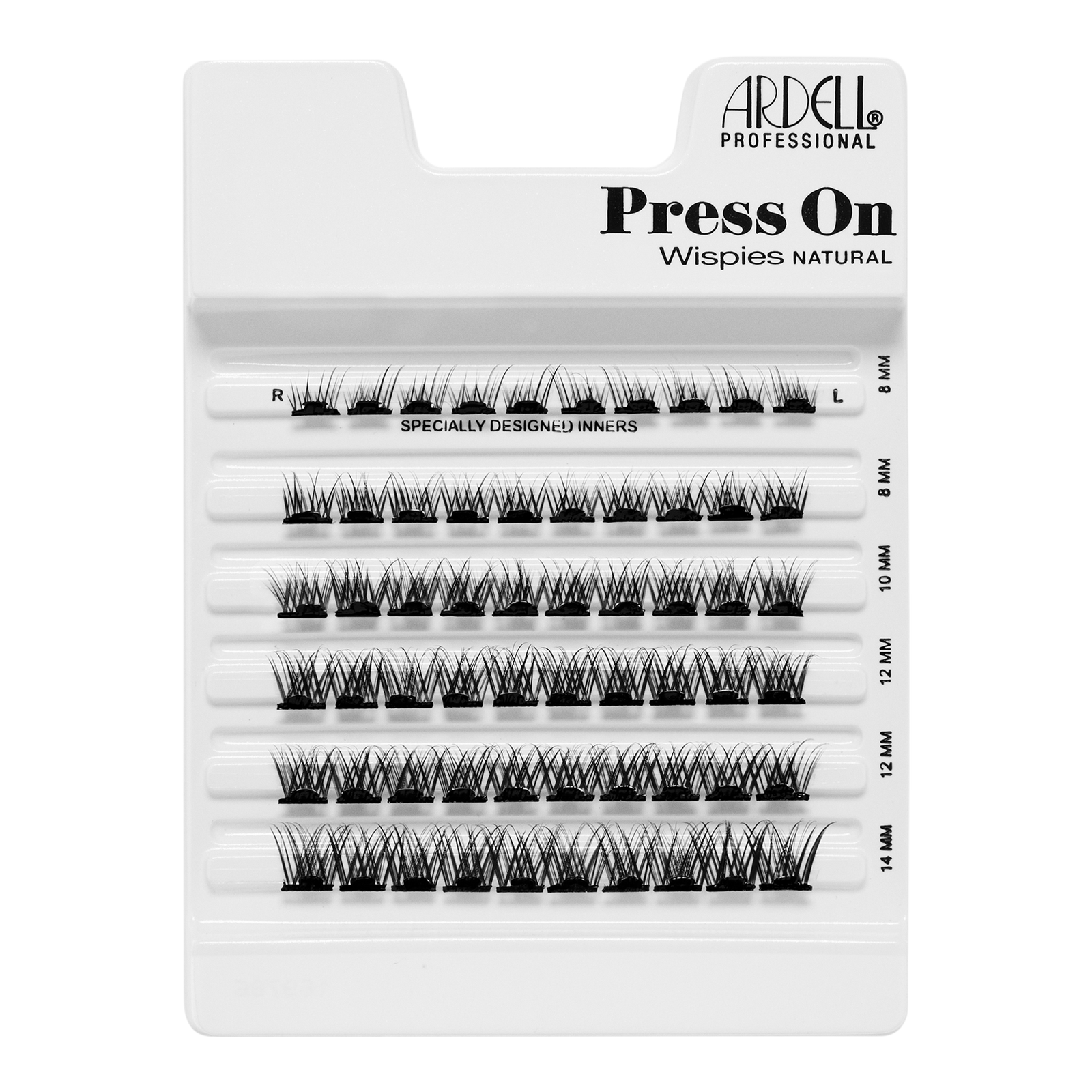 Press On Pre-glued Underlash Extensions, Wispies Natural