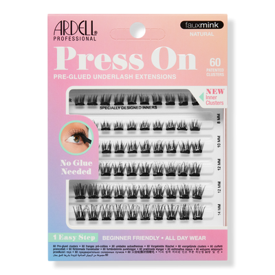 Ardell Press On Pre-glue Underlash Extensions, Faux Mink Natural