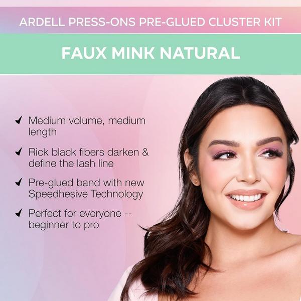 Ardell Press On Pre-glue Underlash Extensions, Faux Mink Natural #6