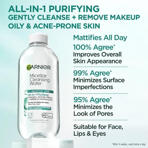 Garnier SkinActive Micellar Cleansing Water and Makeup Remover with Salicylic Acid #3