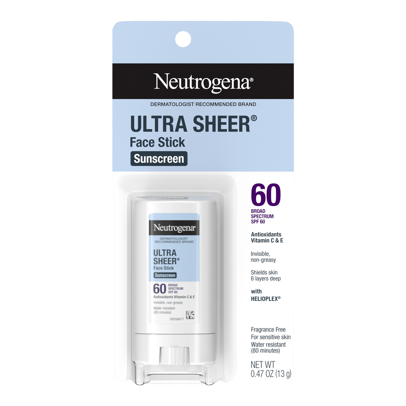 Ultra Sheer Non-Greasy SPF 60 Face Sunscreen Stick