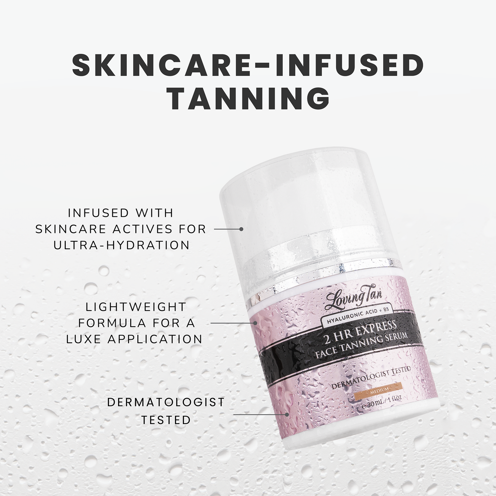 2 HR Express Face Tanning Serum - Medium