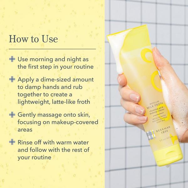 Beekman 1802 Travel Size Micellar Milk Froth Cleansing Gel & Makeup Remover #6