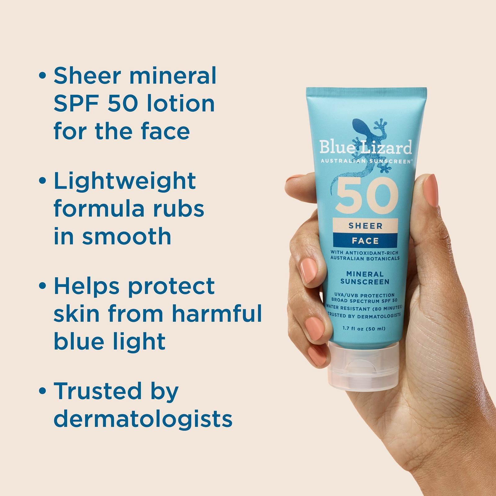 Sheer Mineral Sunscreen Lotion for Face SPF 50