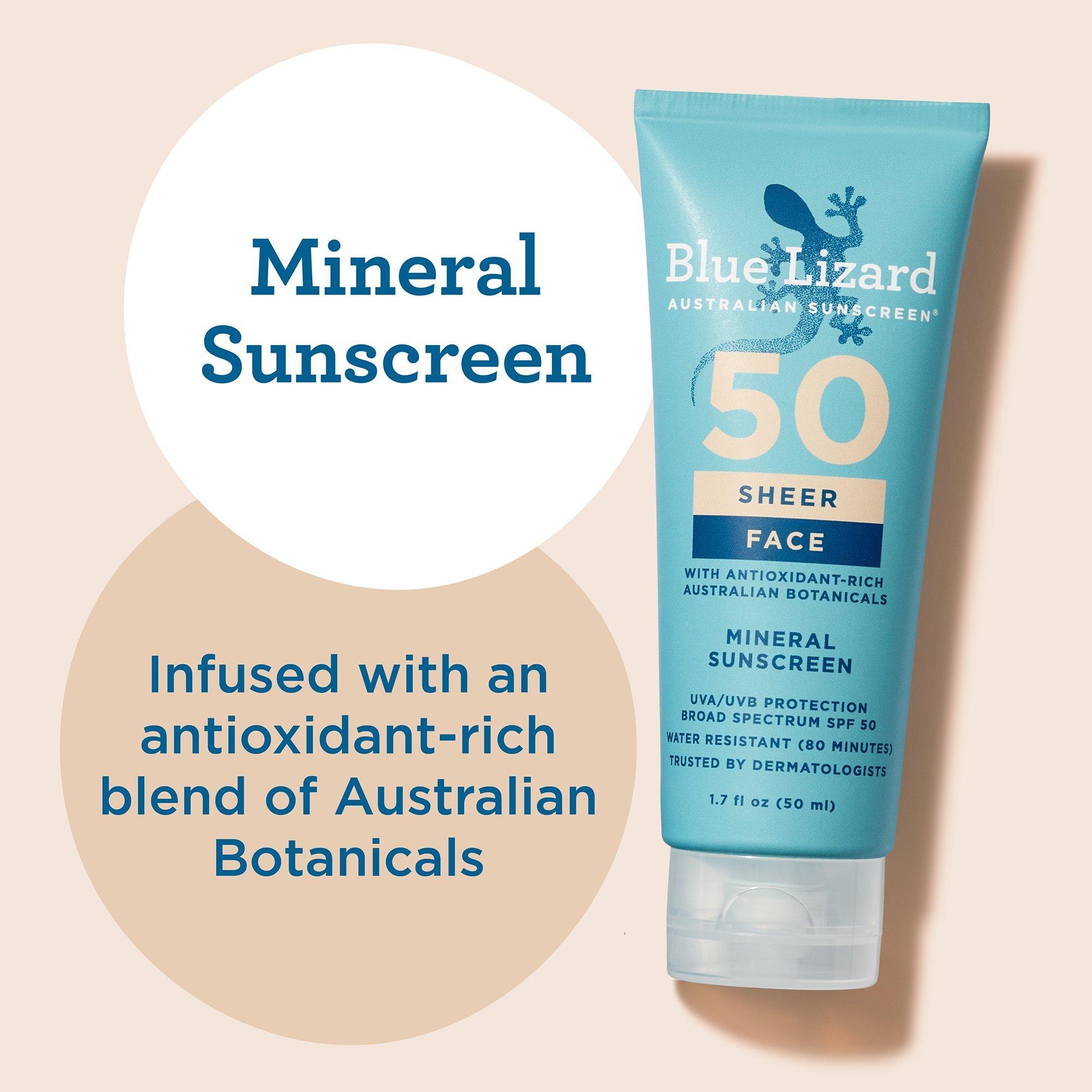 Минеральный солнцезащитный лосьон для лица Blue Lizard Australian Sunscreen Sheer SPF 50 — фото 6