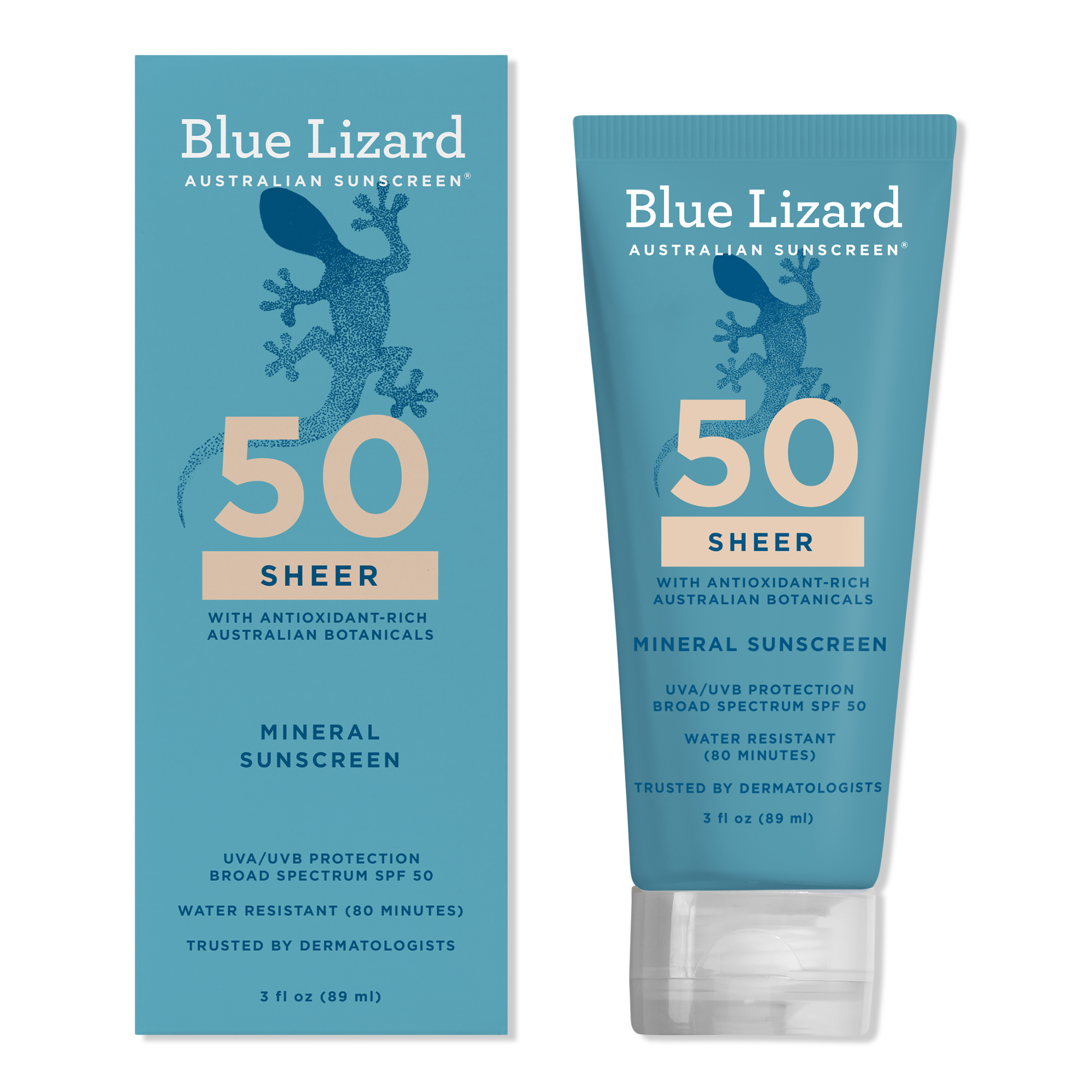 BLUE LIZARD AUSTRALIAN SUNSCREEN Sheer Mineral SPF 50 Sunscreen Lotion #1