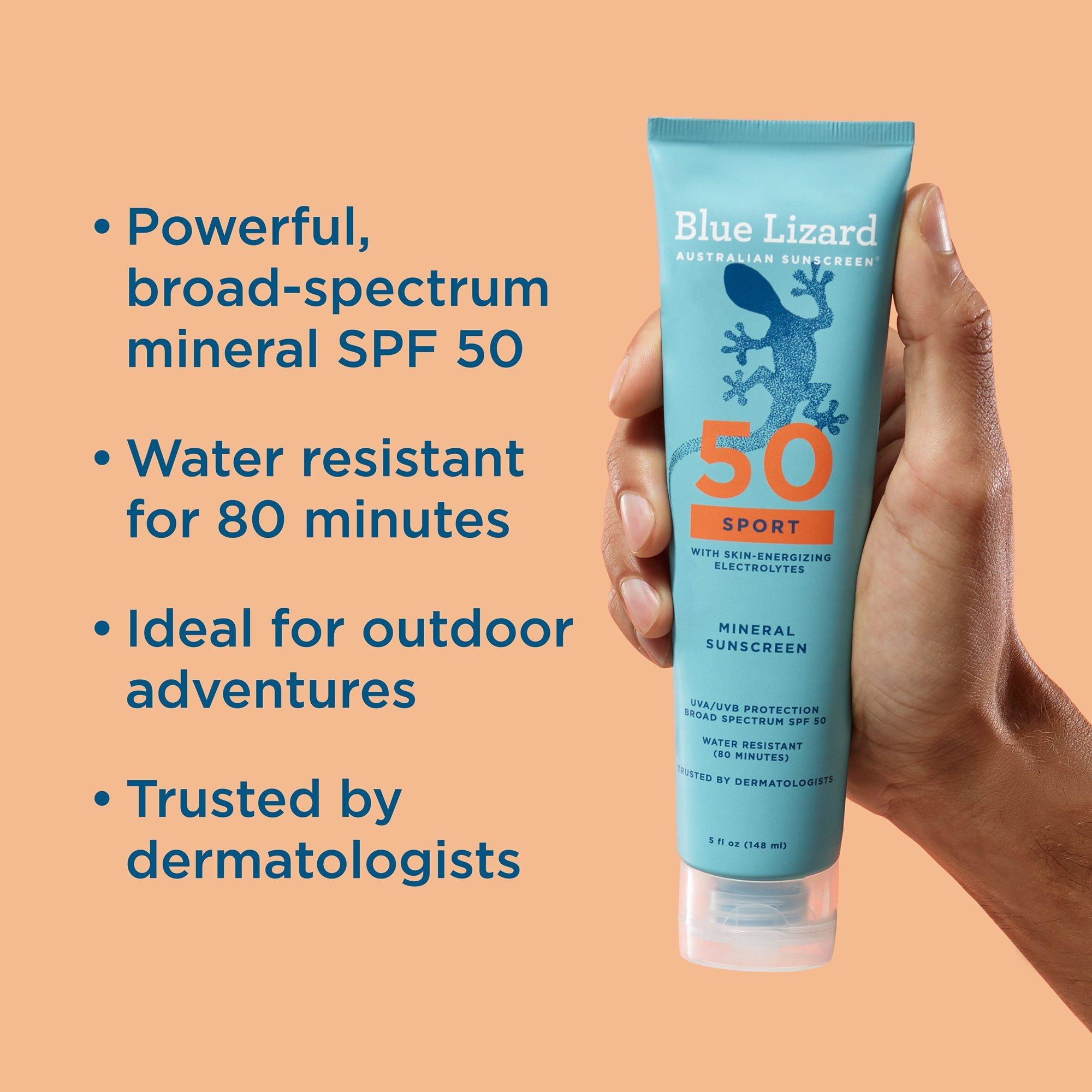 Минеральный солнцезащитный лосьон Blue Lizard Australian Sunscreen Sport SPF 50 — фото 4