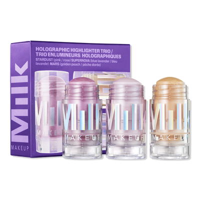 MILK MAKEUP Galactic Glow Holographic Highlighter Trio