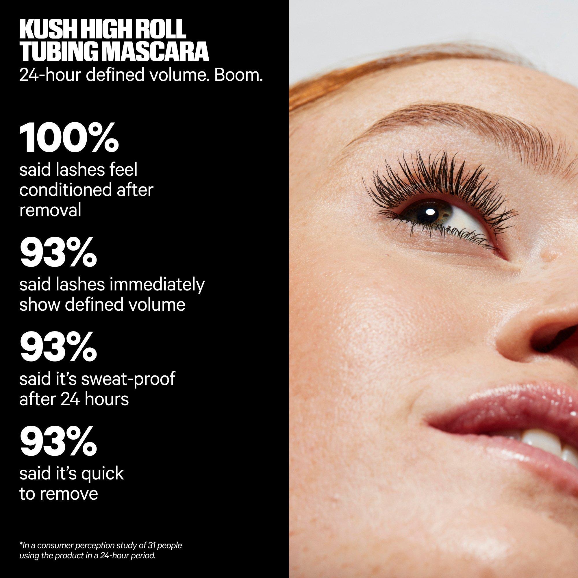 Тушь с эффектом трубочек для объёма и разделения ресниц Milk Makeup Kush High Roll, цвет: Чёрный — фото 6