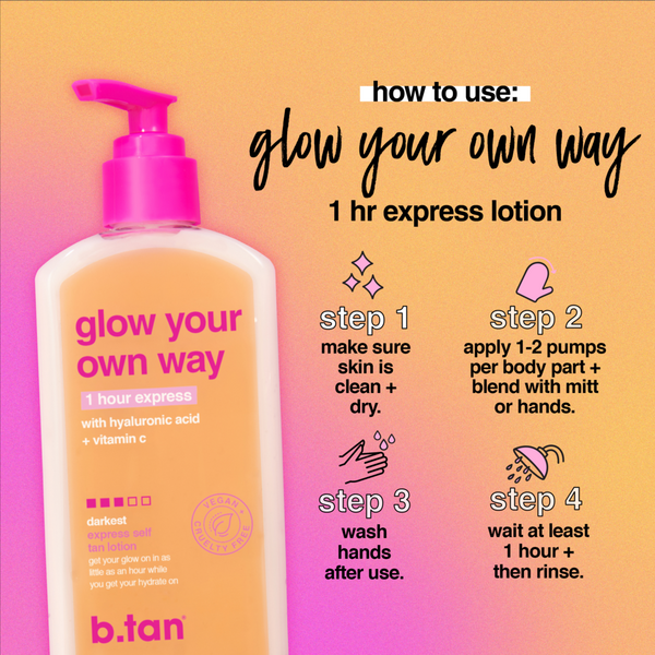 b.tan Glow Your Own Way 1 Hour Express Self Tan Lotion #7