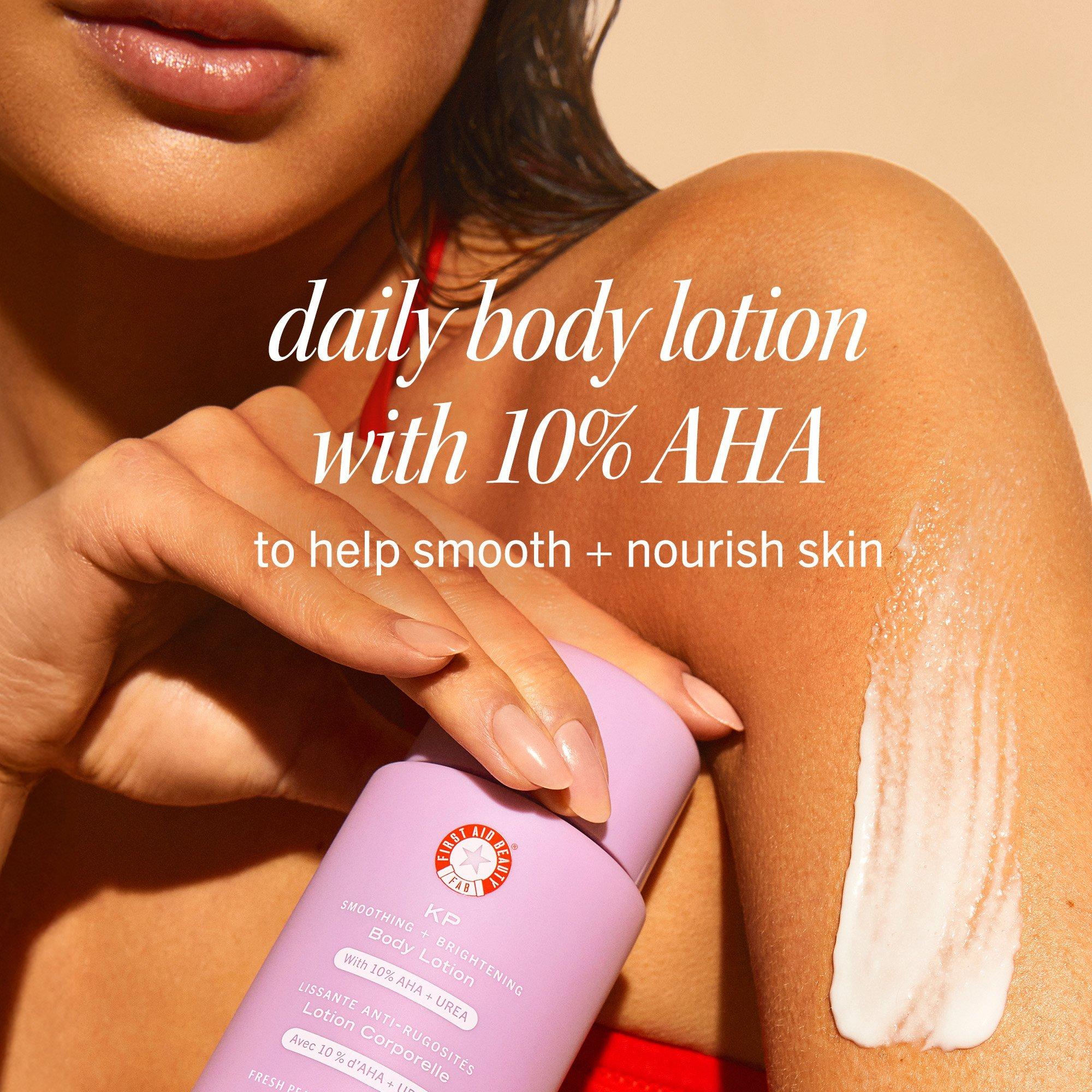 Разглаживающий осветляющий лосьон для тела First Aid Beauty KP, Fresh Peach — фото 2