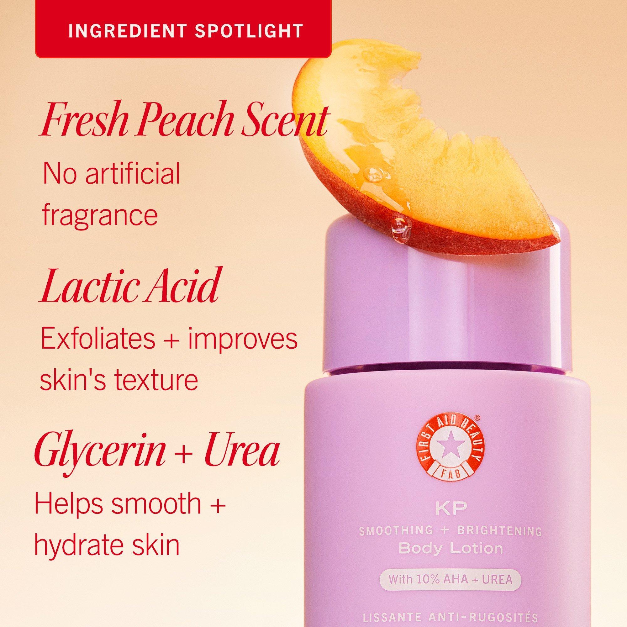 Разглаживающий осветляющий лосьон для тела First Aid Beauty KP, Fresh Peach — фото 5