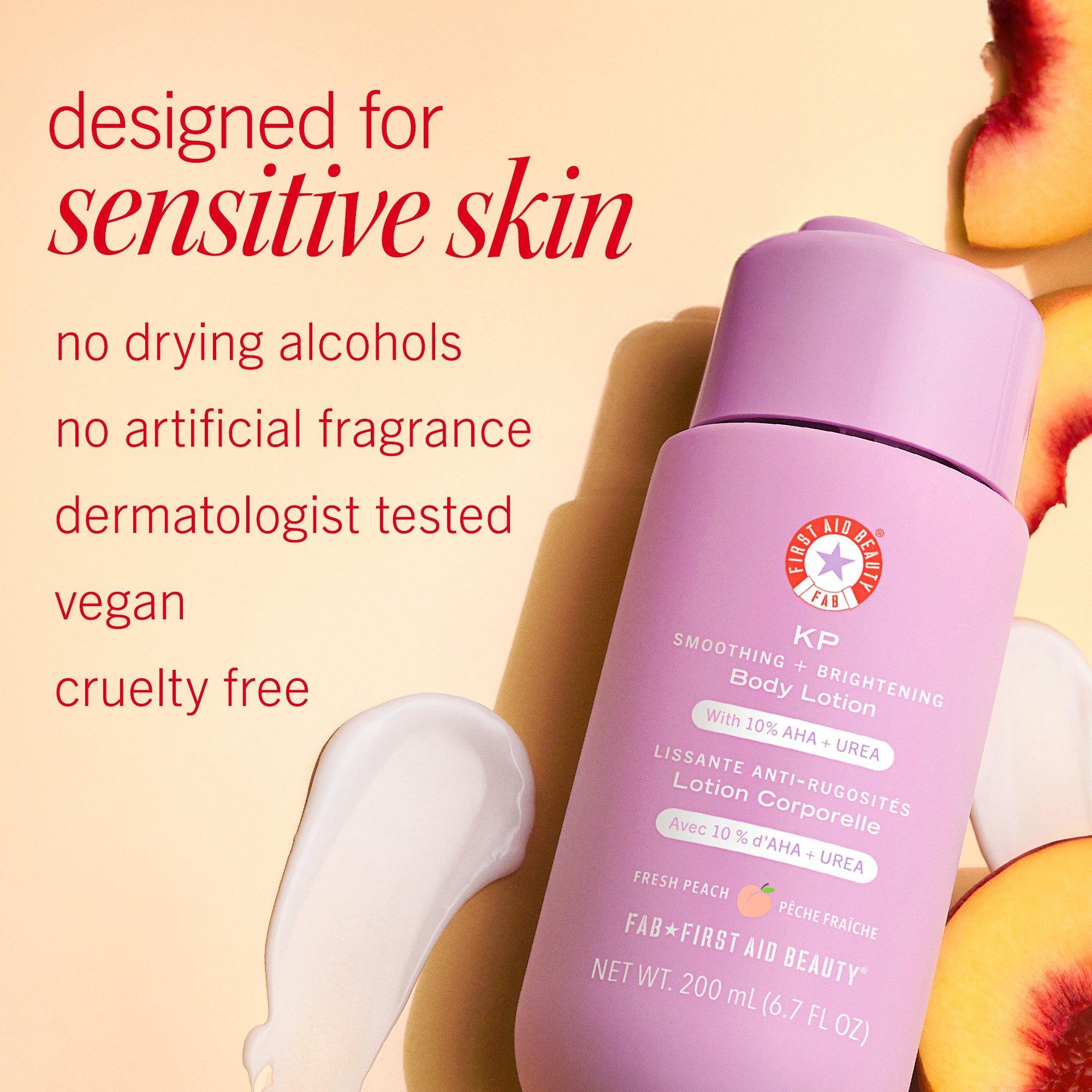 Разглаживающий осветляющий лосьон для тела First Aid Beauty KP, Fresh Peach — фото 8