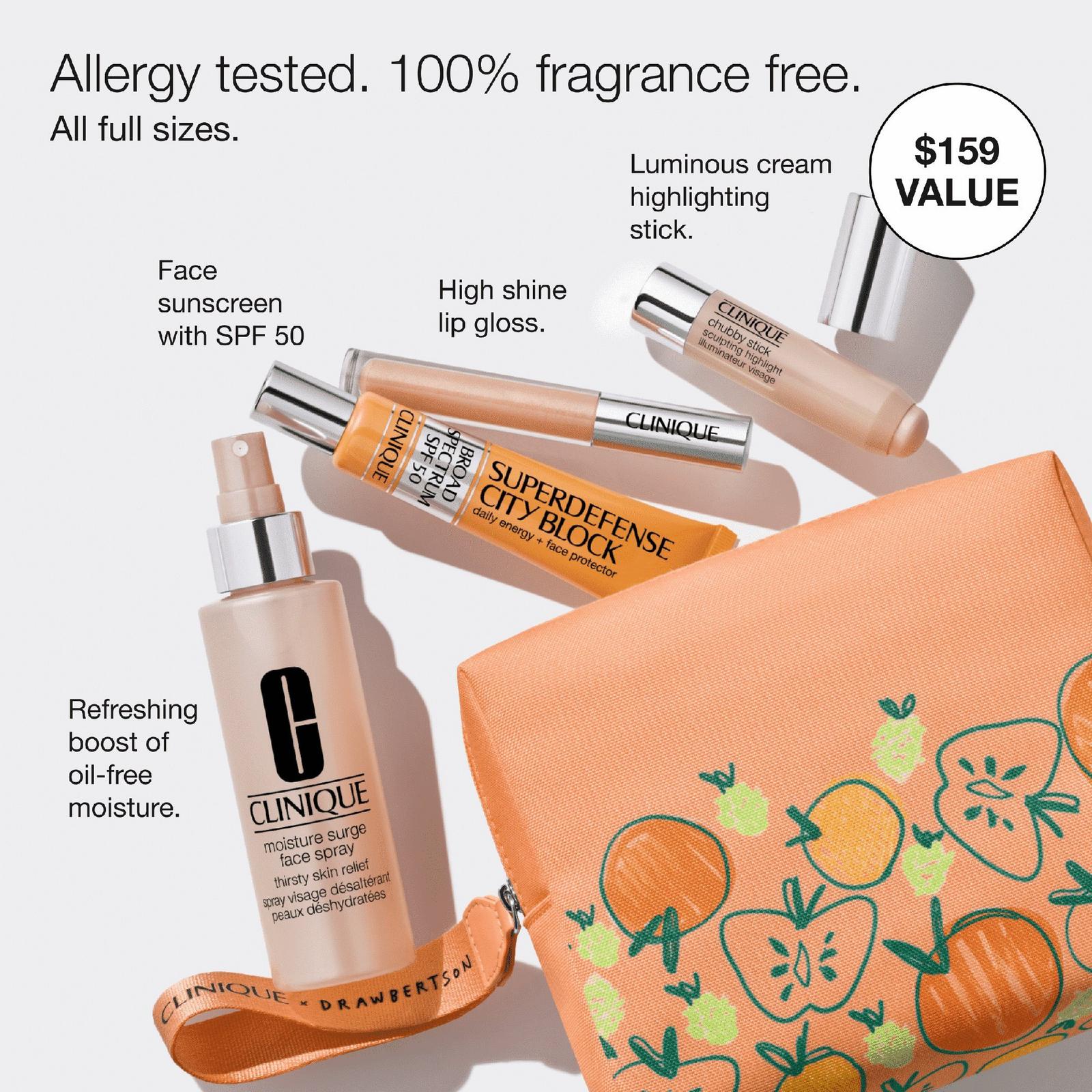 Summer Day Essentials Set for $45 with any Clinique purchase ($159 value)