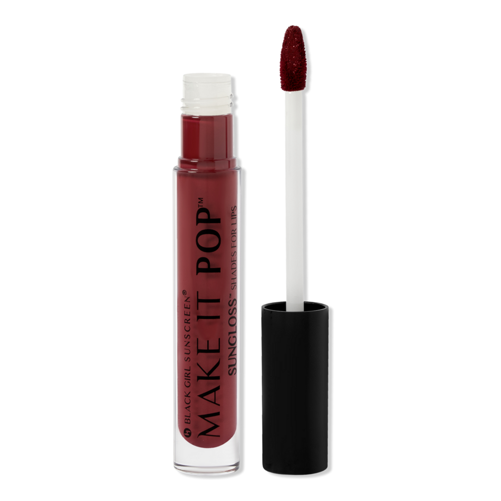 Black Girl Sunscreen Make It Pop Sungloss Shades For Lips Spf 50 - Cherry Noir