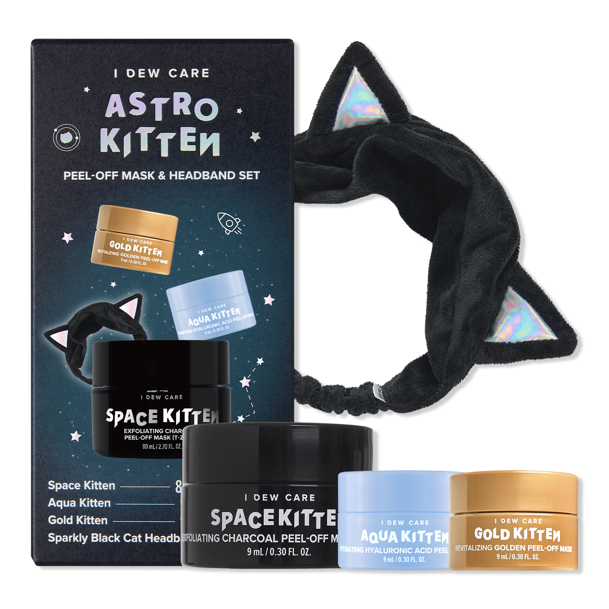 I Dew Care Astro Kitten Peel-Off Masks and Headband Set #1