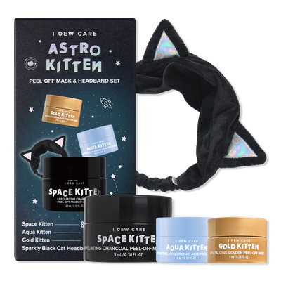 I Dew Care Astro Kitten Peel-Off Masks and Headband Set