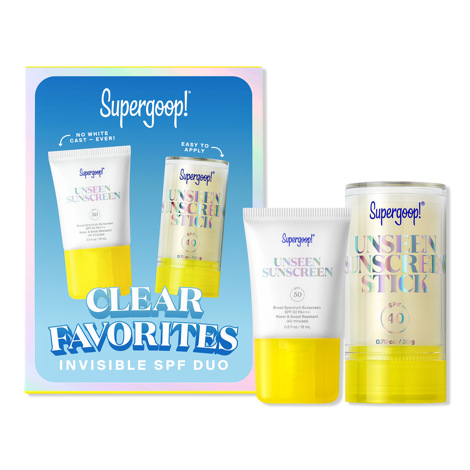 Supergoop! Clear Favorites Invisible SPF Duo #1