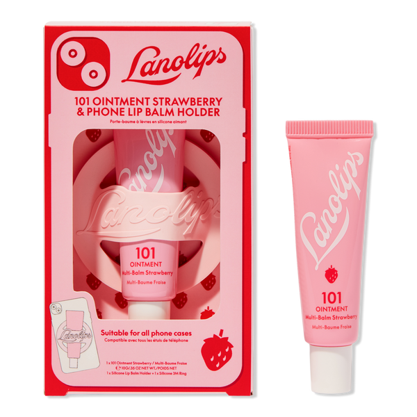 Lanolips 101 Ointment Strawberry & Phone Lip Balm Holder #1