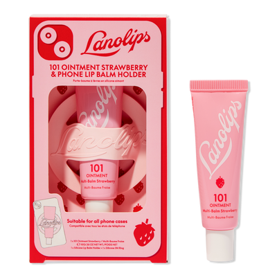 Lanolips 101 Ointment Strawberry & Phone Lip Balm Holder