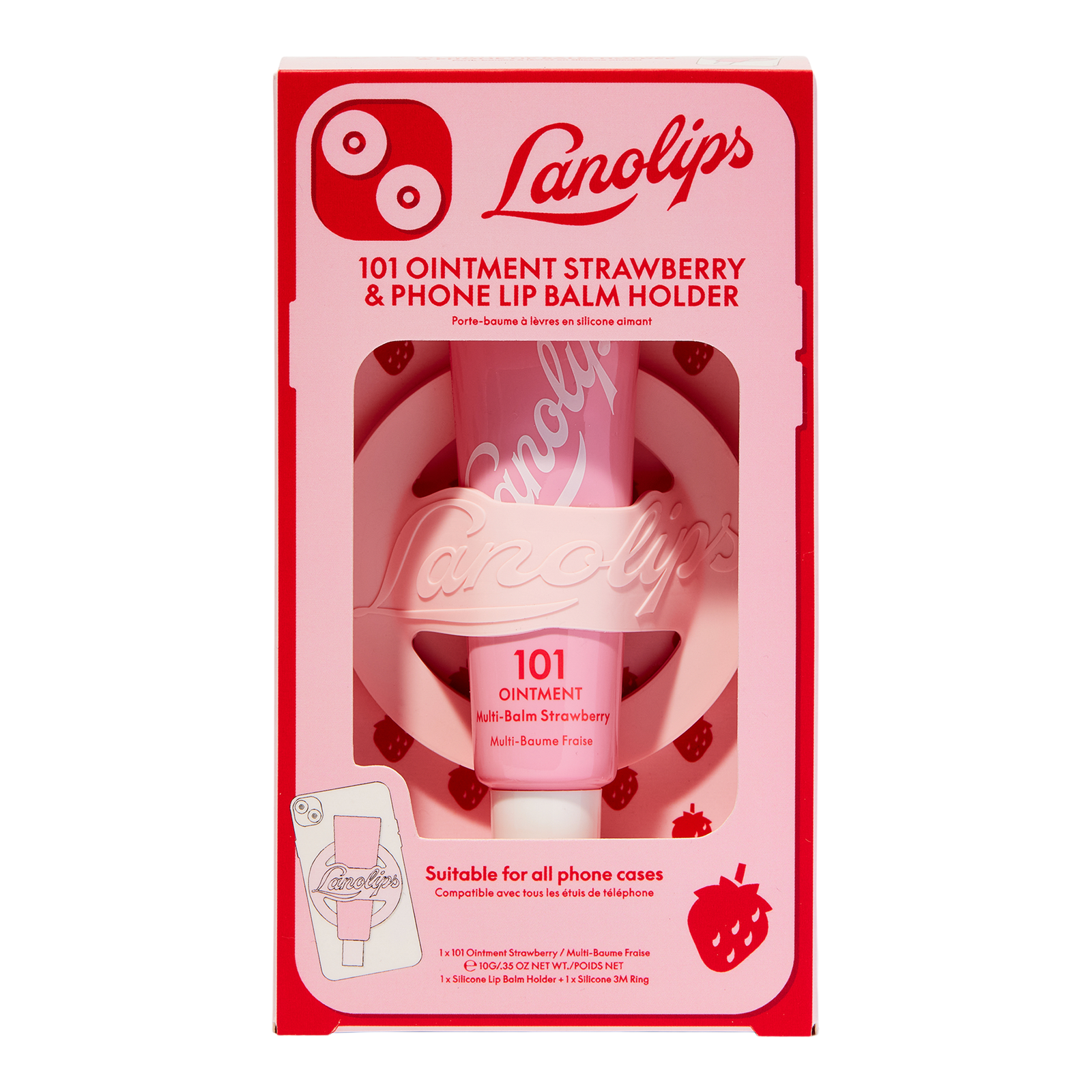101 Ointment Strawberry & Phone Lip Balm Holder