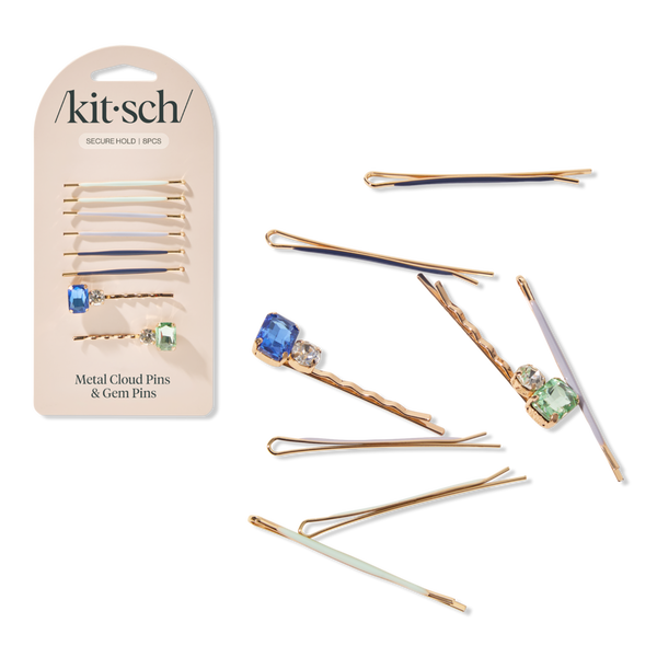 Kitsch Cloud & Gem Bobby Pins 8 Piece Set #1