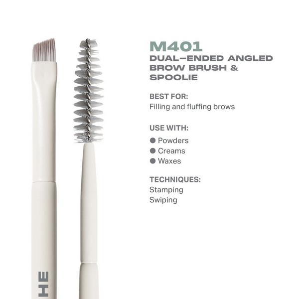 Brocha Angular para Cejas de Doble Extremo M401 y Peine 2