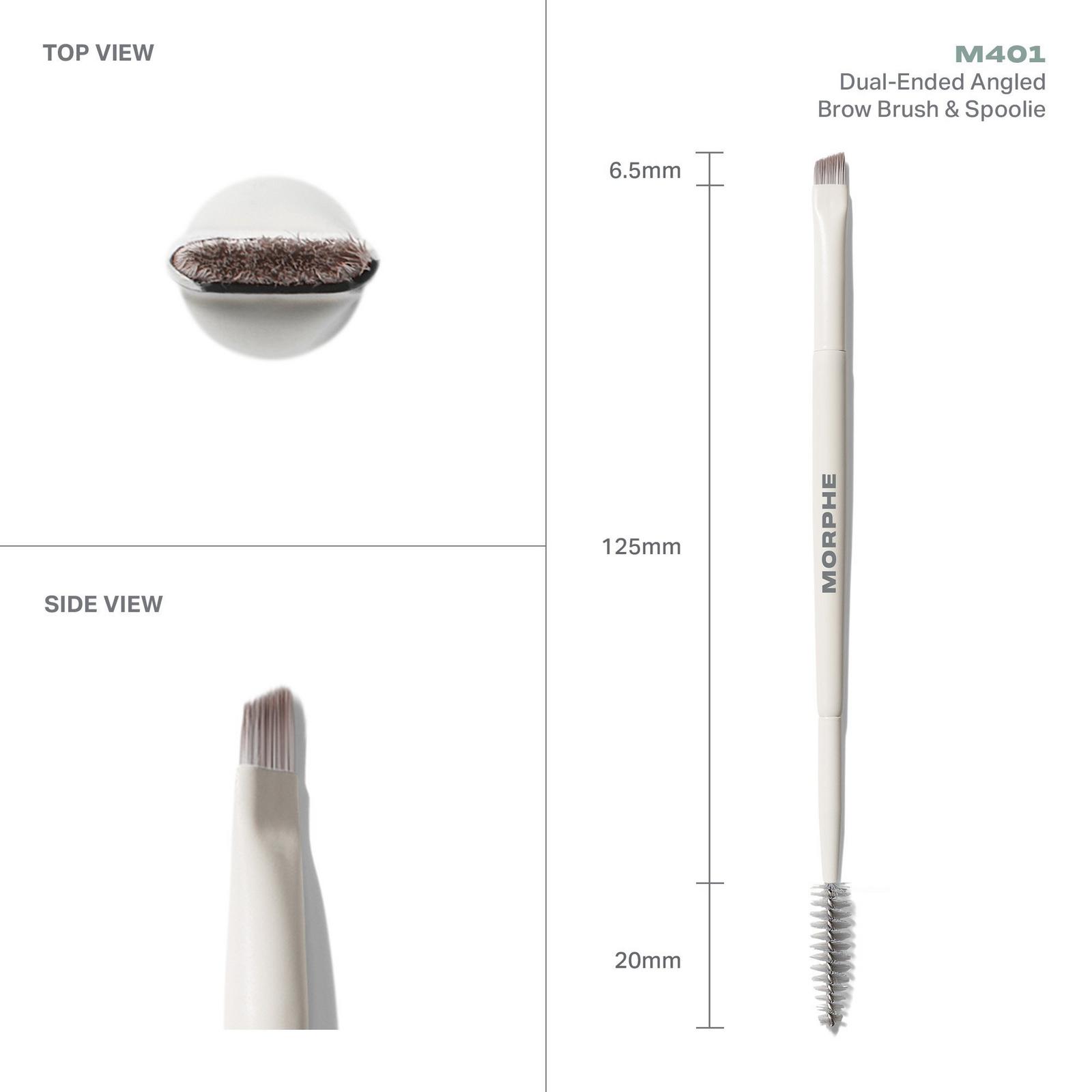 M401 Dual-Ended Angled Brow Brush & Spoolie